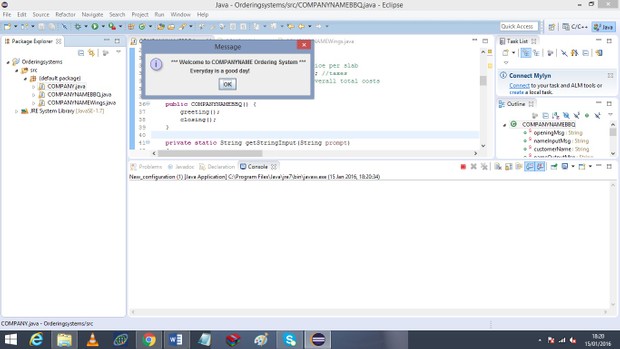 Java Control Structures - SIMPLE ONLINE ORDERING SYSTEM - IT 110