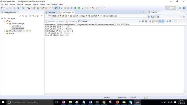 Implementation of the provided Card class Solution