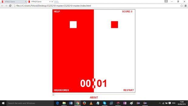 An HTML5 Canvas game with “Gravity”. solution