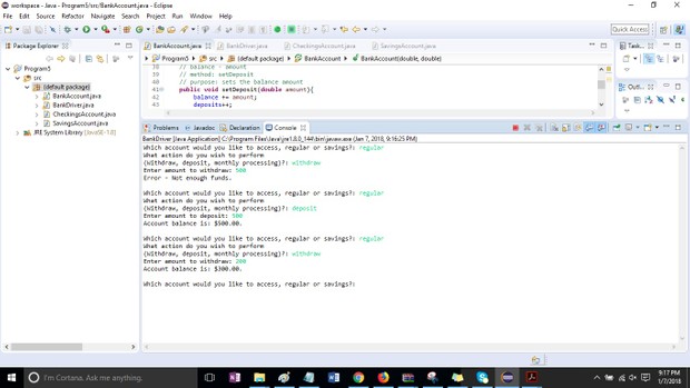 Program 5 - BankAccount Solution