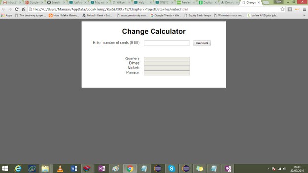 In javaScript I need to 1. Calculate coins 2. Convert Temperature 3. Student Scores