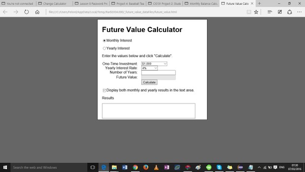FUTURE VALUE CALCULATOR