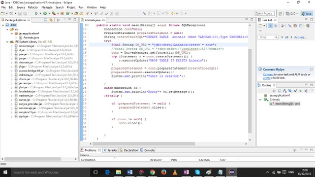 Individual: JDBC Program