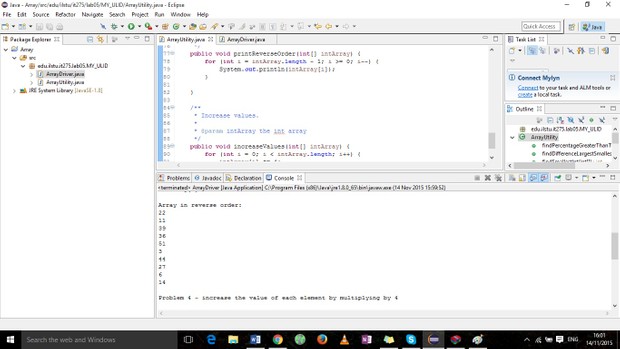 Lab 5- Arrays