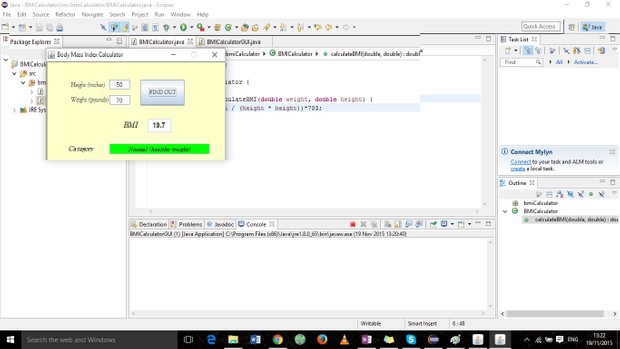 GUI BMI Calculator