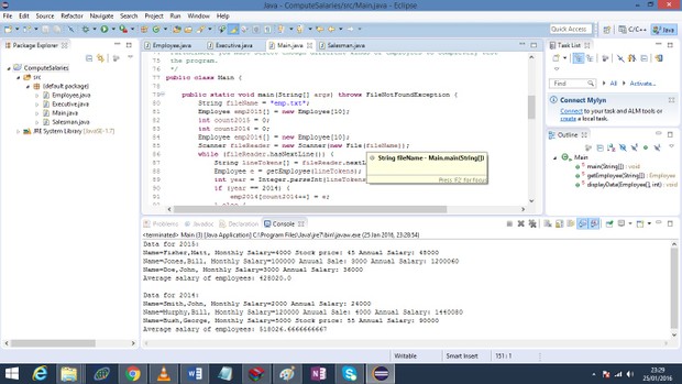 a program that computes the salaries for a collection of employees of different types