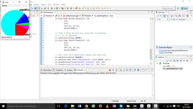 PieChart java Program