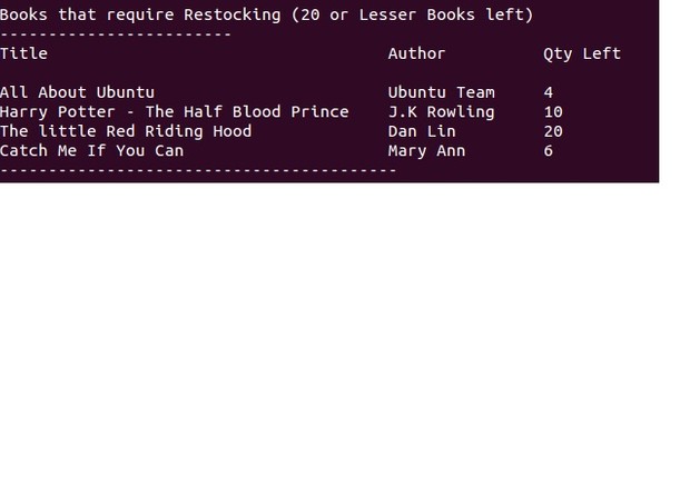 Assignment 1 standalone Book Inventory using Shell Solution
