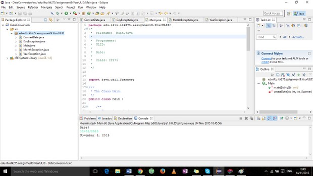 Application that converts dates from numerical month / day / year -month day year” format