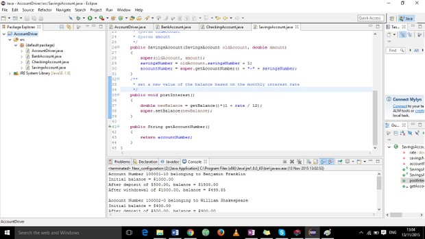This program demonstrates the BankAccount and derived classes.
