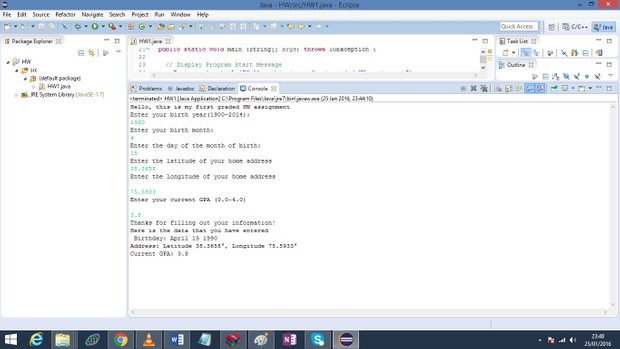 a Java program prompts a user to enter demographic information
