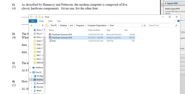Final Exam 605.204 Solution