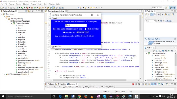 Travel Commission java Program