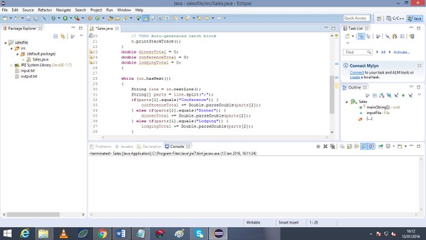 program that readsa file and displays the total amount for each service category.