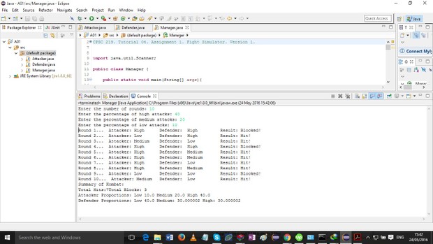 Creating a fight simulator -SOLUTION
