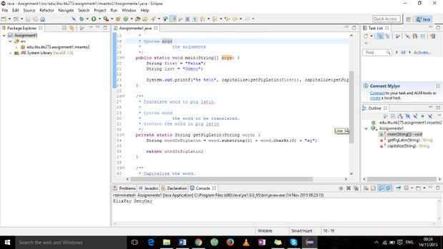 Chapter 1 Programming Assignment