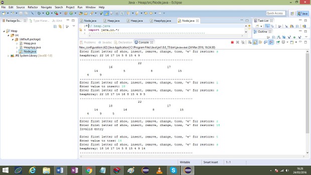 create a Priority Queue using a Heap