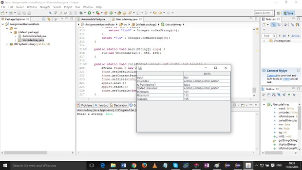 III. Programming tasks