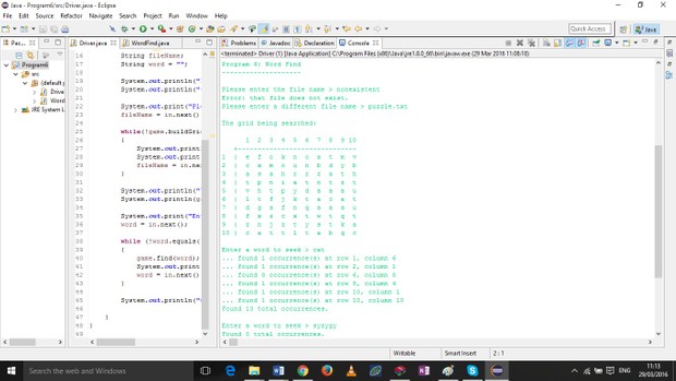 Program 6: Word Find