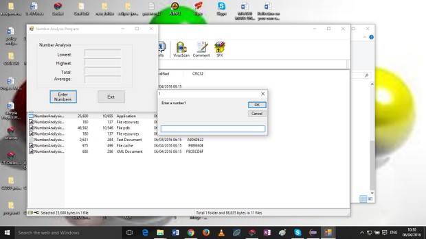 a visual basic- Number Analysis Program