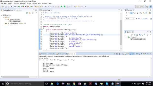 Program 1 - Solution