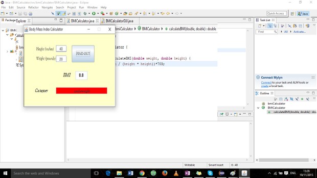 GUI BMI Calculator