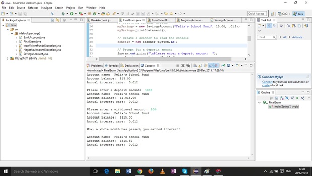 Create a class called BankAccount