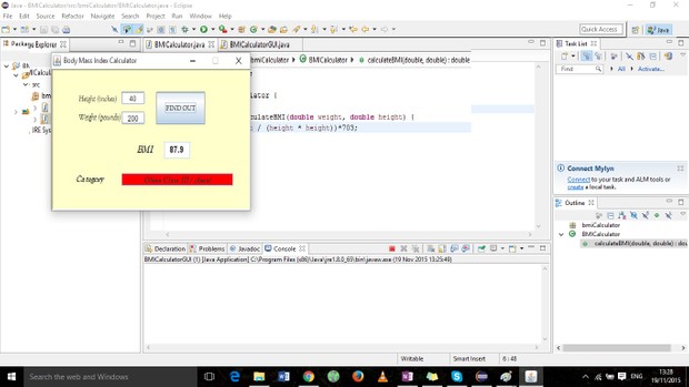 GUI BMI Calculator