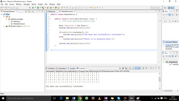 Maze Java program