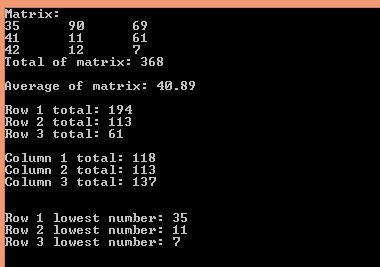 In C load a 3 by 3 integer array with random numbers between 1 - 99 Solution attached
