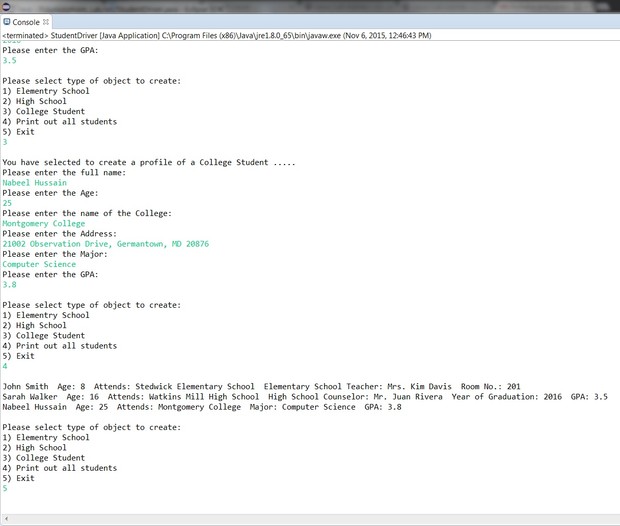 Polymorphism Lab solution