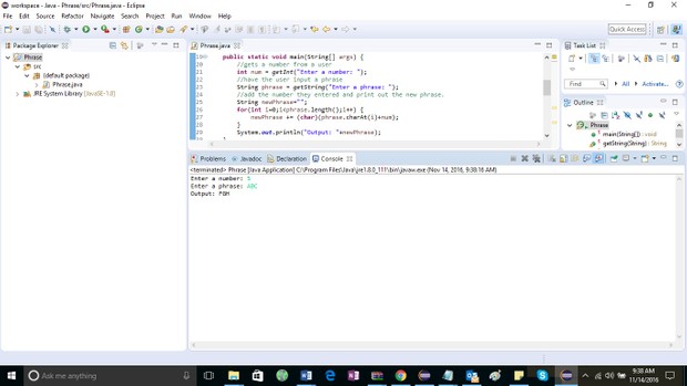 Create a program that gets a number from a user Solution