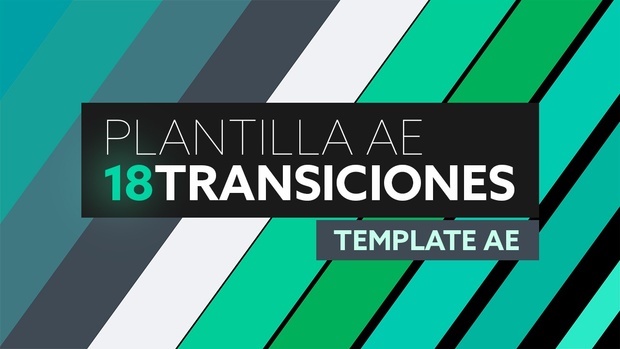 18 Transiciones Flat - Plantilla After Effects