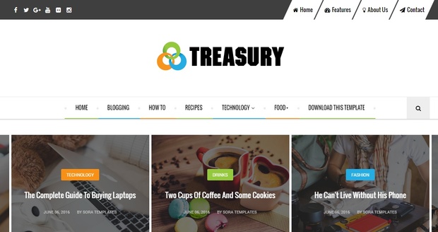 Treasury Blogger Template Premium Version