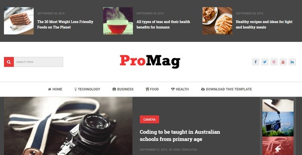 ProMag Blogger Template Premium Version
