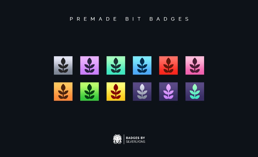 Plant Twitch Bit Badges Silverlyons