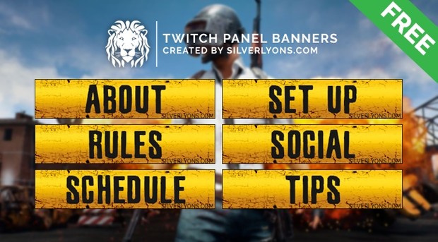 PUBG Title Twitch Panels