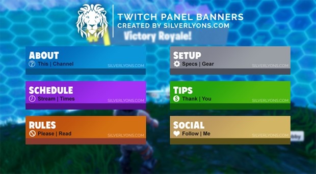FORTNITE Weapon Rarity HD Twitch Panels