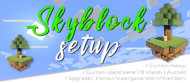 ① SKYBLOCK SETUP | 50% off until WINTER | ■ Custom menus ■ | Upgrades ■ | Eight islands | ...