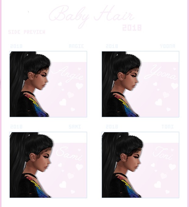 (Package 1-5) All 5 Packages 20 Baby Hair opacities + Mesh!
