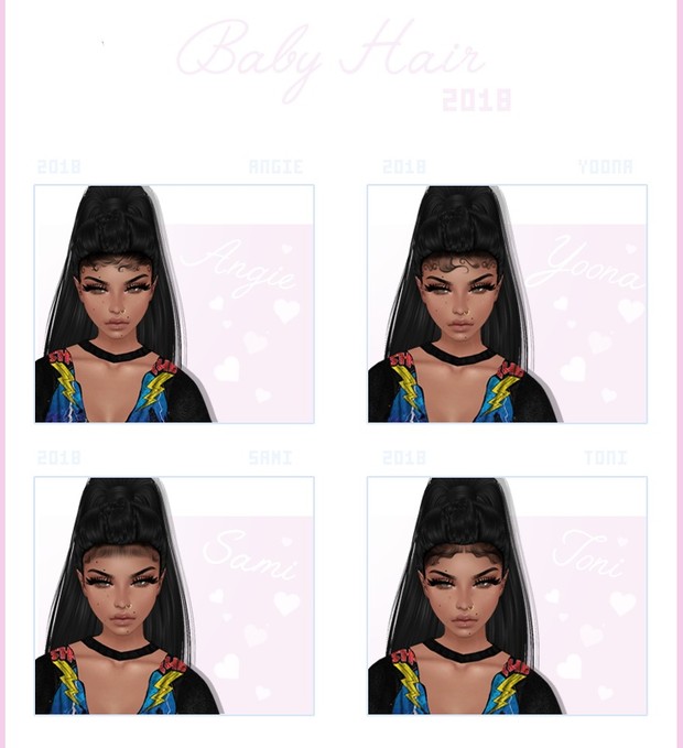 (Package 1-5) All 5 Packages 20 Baby Hair opacities + Mesh!