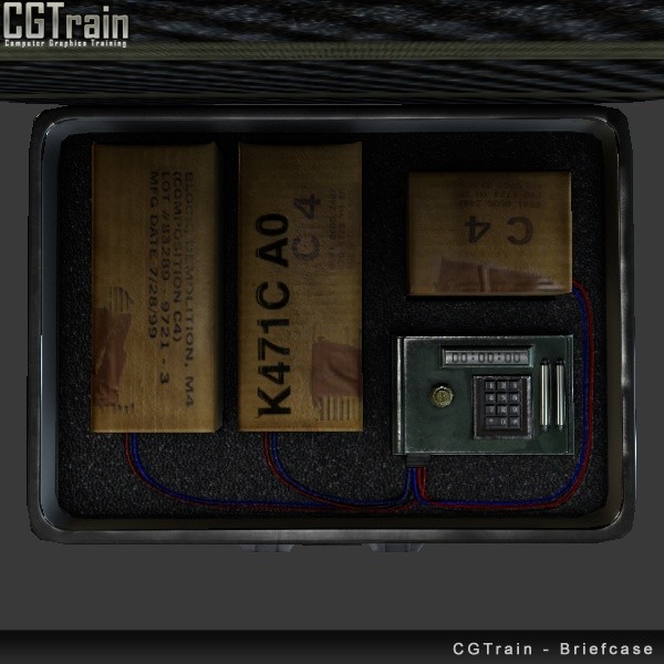 Briefcase with explosives - 3D Asset for games