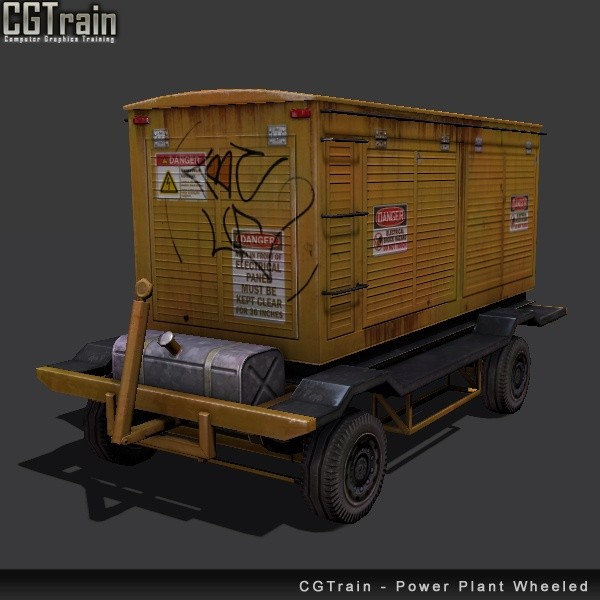 Power Plant Wheeled - 3D Asset for games