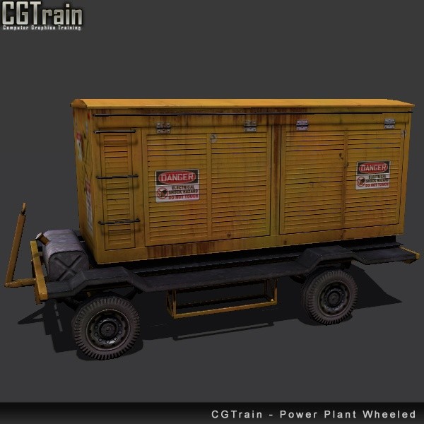 Power Plant Wheeled - 3D Asset for games