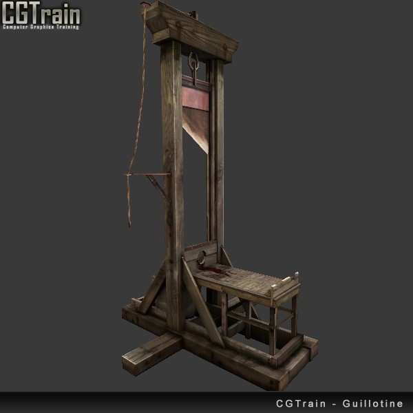 Old Medieval Guillotine - 3D asset for games