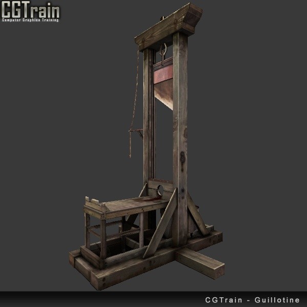 Old Medieval Guillotine - 3D asset for games