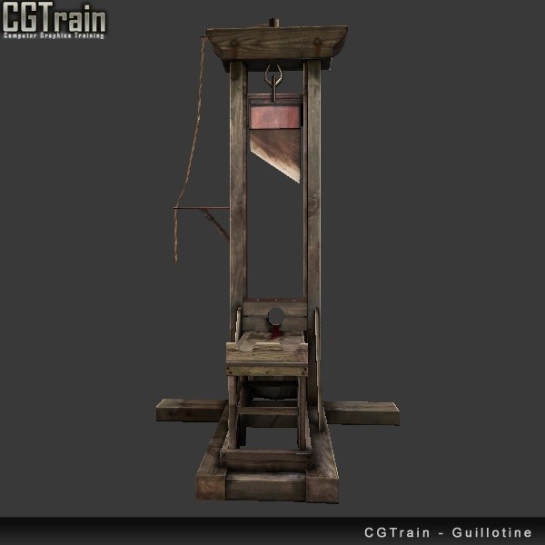 Old Medieval Guillotine - 3D asset for games