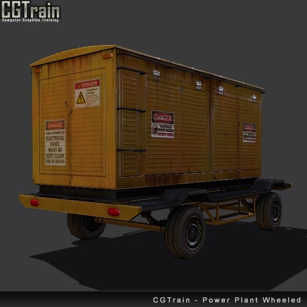 Power Plant Wheeled - 3D Asset for games