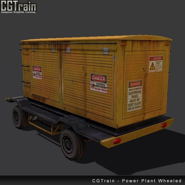 Power Plant Wheeled - 3D Asset for games