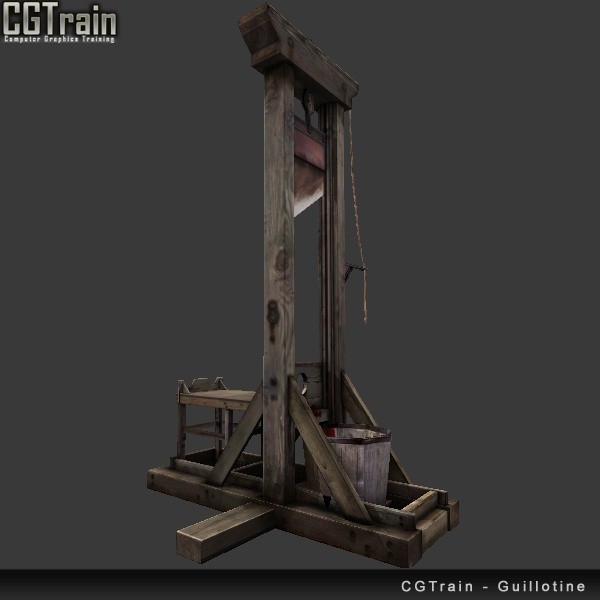 Old Medieval Guillotine - 3D asset for games